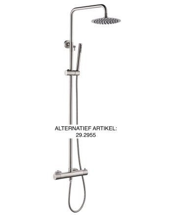 304 thermostatische regendoucheset opbouw RVS