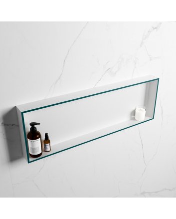 Mondiaz Easy Nis 89,5x29,5cm in solid surface kleur Smag | Talc. 1 vak  geschikt voor in- of opbouw