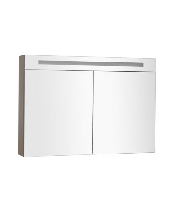 Sani DeLuxe BM spiegelkast met LED verlichting incl. opbouw stopcontact schakelaar 120 Grey Oak