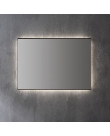 Sani DeLuxe Spiegel decor Mat Zwart met indirecte LED verlichting, 3 kleur instelbaar & dimbaar 120 incl. spiegelverwarming