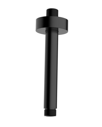 Caral douchearm met plafondbevestiging 15 cm mat zwart
