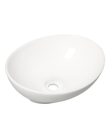Barco waskom ovaal 40 x 33 x 14,5 cm keramiek glans wit