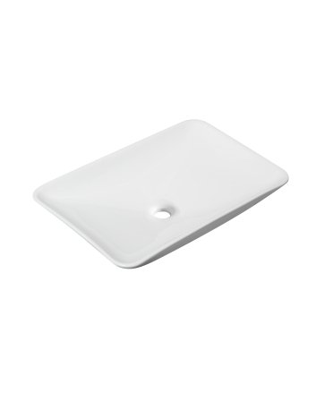 Karé waskom rechthoekig 58 x 36 x 11,5 cm keramiek glans wit