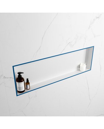Mondiaz Easy Nis 89,5x29,5cm in solid surface kleur Jeans | Talc. 1 vak  geschikt voor in- of opbouw