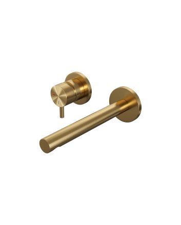 BRAUER Gold Edition inbouw wastafelmengkraan met rechte uitloop en rozetten model B2 goud geborsteld PVD
