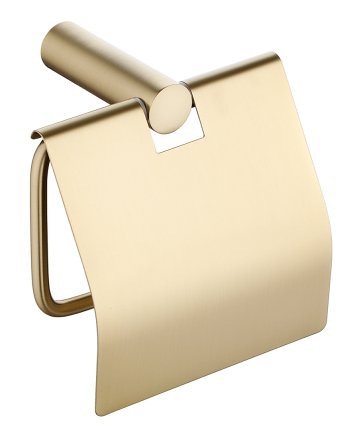 Ida toiletrolhouder met klep geborsteld messing