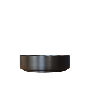 Sani DeLuxe Waskom Staal incl. clickwaste Gun Metal Rond