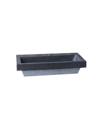 Sani DeLuxe Wastafel Compact Stone natuursteen 60, zonder kraangat