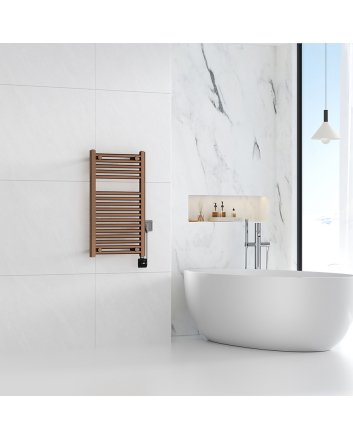 Elara elektrische radiator Smart WiFi 76,6 x 45 cm geborsteld brons koper PVD