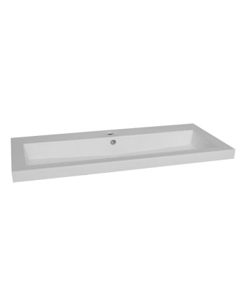 Sani DeLuxe Wastafel Trend Keramiek 100, met twee kraangaten