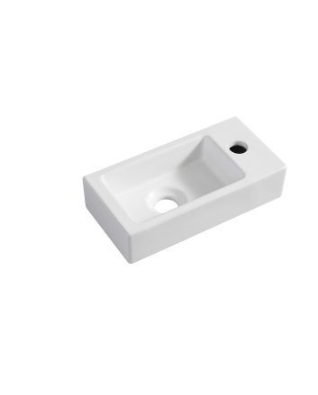 Rhea mini fontein rechts 36,5 x 18 x 9 cm keramiek mat wit