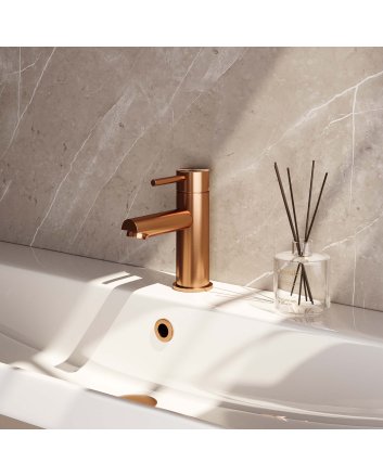 BRAUER Copper Edition lage opbouw wastafelmengkraan model A koper geborsteld PVD