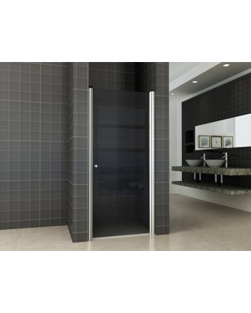 Between nisdeur 600 x 2000 x 8 mm nano rookglas/chroom