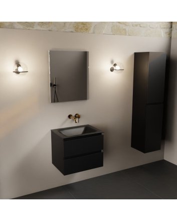 Mondiaz Aivy 60cm badmeubel Urban, wastafel Urban solid surface midden zonder kraangat