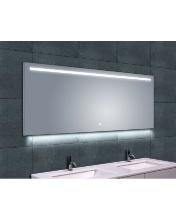 Ambi one spiegel rechthoek met LED, dimbaar en spiegelverwarming 160 x 60 cm