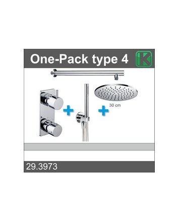 one-pack inbouwthermostaatset type 4 CHR (30cm)