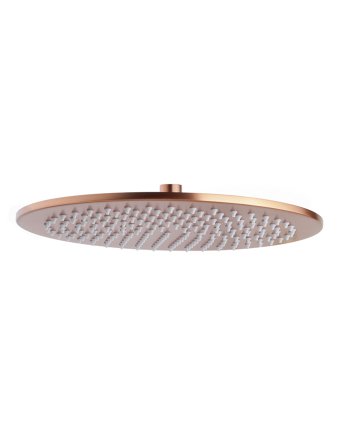 Caral hoofddouche rond 30 x 0,8 cm geborsteld koper