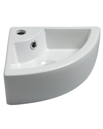 Pallas hoekfontein 44,5 x 32,5 x 13 cm keramiek glans wit