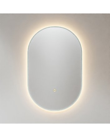 Mondiaz Glow spiegel ovaal 45x90cm Greey Bewegingssensor LED verlichting rondom