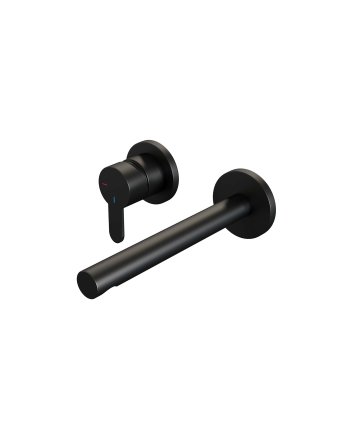 BRAUER Black Edition inbouw wastafelmengkraan met rechte uitloop en rozetten model D2 mat zwart