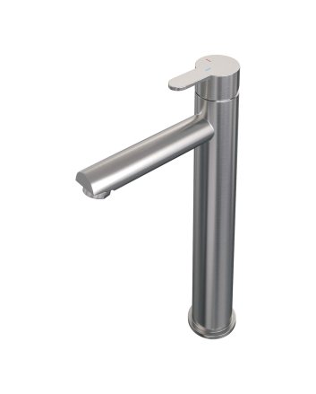 BRAUER Brushed Edition verhoogde opbouw wastafelmengkraan model D RVS geborsteld PVD
