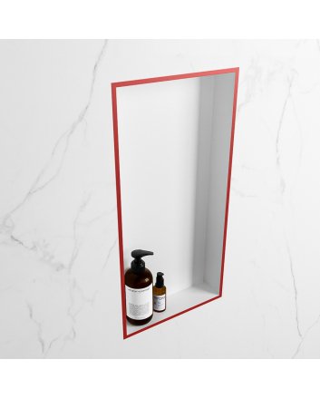 Mondiaz Easy Nis 59,5x29,5cm in solid surface kleur Fire | Talc. 1 vak  geschikt voor in- of opbouw