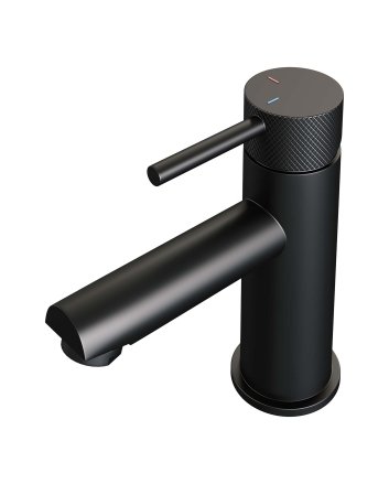 BRAUER Black Carving lage opbouw wastafelmengkraan model A mat zwart