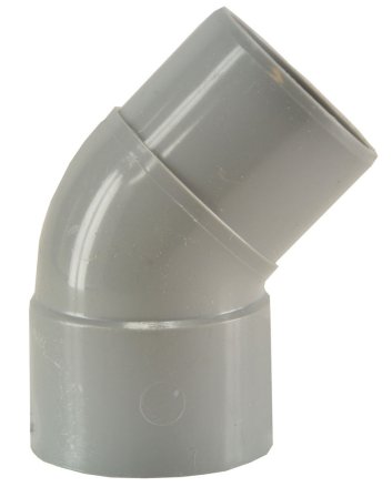 Afvoerbocht mof 50 mm x spie 50 mm 45 graden PVC