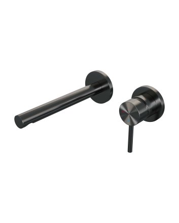 BRAUER Gunmetal Edition inbouw wastafelmengkraan met rechte uitloop en rozetten model A1 gunmetal geborsteld PVD