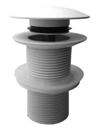 UniMatch clickwaste afvoerplug verlengd 5/4" mat wit