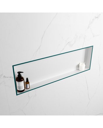 Mondiaz Easy Nis 89,5x29,5cm in solid surface kleur Smag | Talc. 1 vak  geschikt voor in- of opbouw