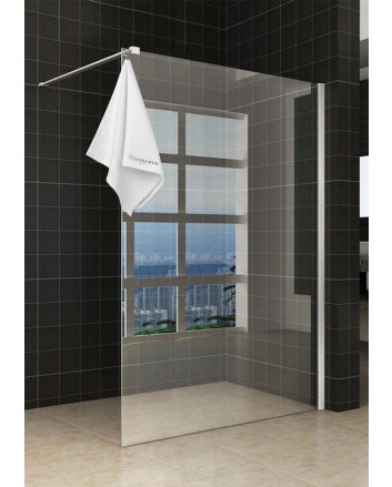 Sita inloopdouche met handdoekhouder 140x200 cm chroom/8 mm helder glas met Nano coating