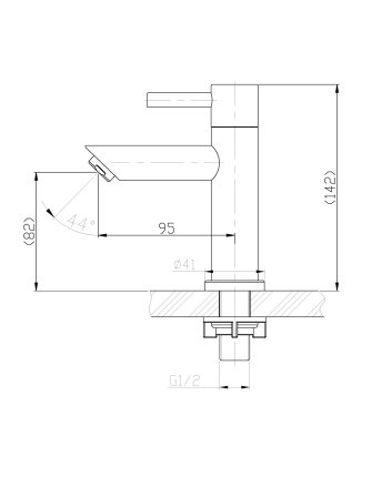 304 Imola fonteinkraan 1/2" RVS