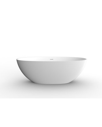 Chiek vrijstaand ligbad 165 x 75 cm solid surface mat wit