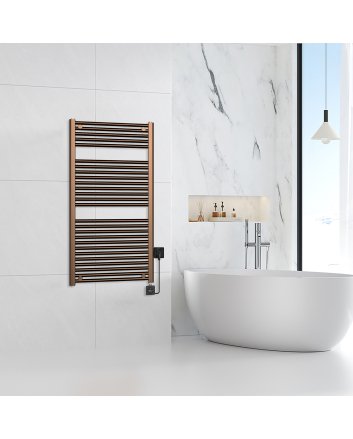 Elara elektrische radiator Smart WiFi 118,5 x 60 cm geborsteld brons koper PVD