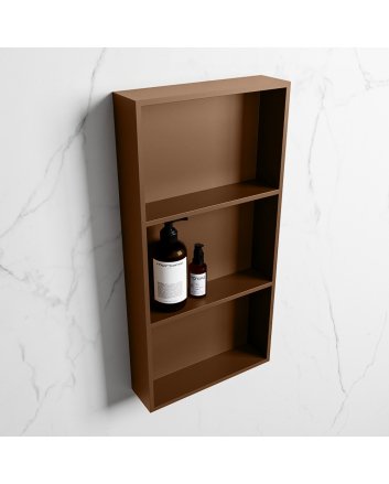 Mondiaz Easy Nis 59,5x29,5cm in solid surface kleur Rust | Rust. 3 vakken  geschikt voor in- of opbouw