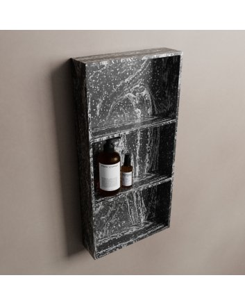 Mondiaz Easy Nis 149,5x29,5cm in solid surface kleur Lava. 2 vakken geschikt voor in- of opbouw