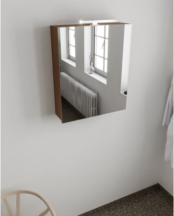 Mondiaz Cubb spiegelkast 60x70x16cm kleur rust met 1 deur