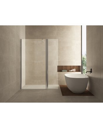 Comfort zijwand draaibaar 300 x 2000 x 10 mm nano helder glas/chroom