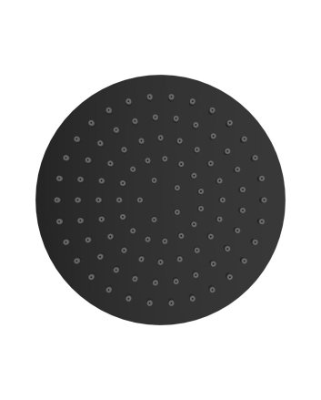 Caral hoofddouche rond 20 x 1,2 cm mat zwart