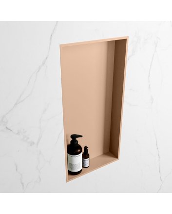 Mondiaz Easy Nis 59,5x29,5cm in solid surface kleur Rosee | Rosee. 1 vak  geschikt voor in- of opbouw