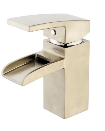 Rombo waterval wastafelkraan met clickwaste geborsteld staal