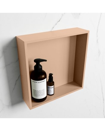 Mondiaz Easy Nis 29,5x29,5cm in solid surface kleur Rosee | Rosee. 1 vak geschikt voor in- of opbouw