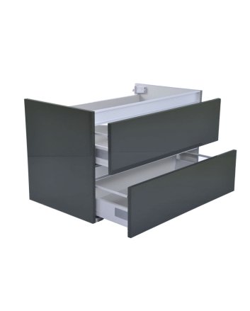 Vision onderkast met 2 laden 80 x 46 cm hoogglans grijs