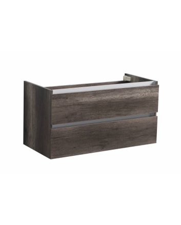 Sani DeLuxe Trendline onderkast met greeplijst aluminium 100 Century Oak