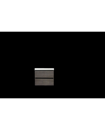 Sani DeLuxe Trendline basic onderkast met greeplijst Mat Zwart 60 silver oak