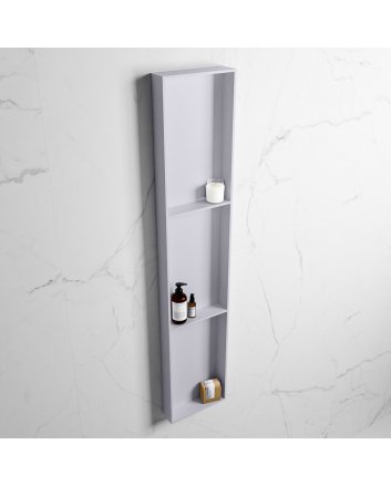 Mondiaz Easy Nis 149,5x29,5cm in solid surface kleur Cale | Cale. 3 vakken  geschikt voor in- of opbouw