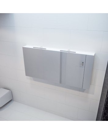 Mondiaz Cubb spiegelkast 150x70x16cm kleur talc met 3 deuren