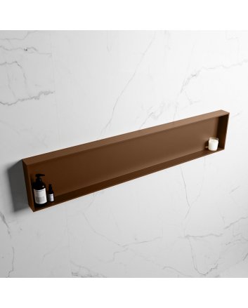 Mondiaz Easy Nis 149,5x29,5cm in solid surface kleur Rust | Rust. 1 vak geschikt voor in- of opbouw