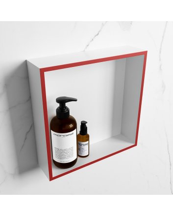 Mondiaz Easy Nis 29,5x29,5cm in solid surface kleur Fire | Talc. 1 vak  geschikt voor in- of opbouw